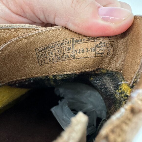 Vionic Tan Mira Leather Lace Up Bootie Distressed‎ Light Brown Nubuck Size 7.5 - Picture 8 of 10